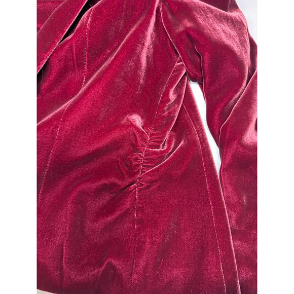 Gorgeous Wine / Burgundy Alfani Velvet Jacket / Blazer in Size 4P - Picture 10 of 11